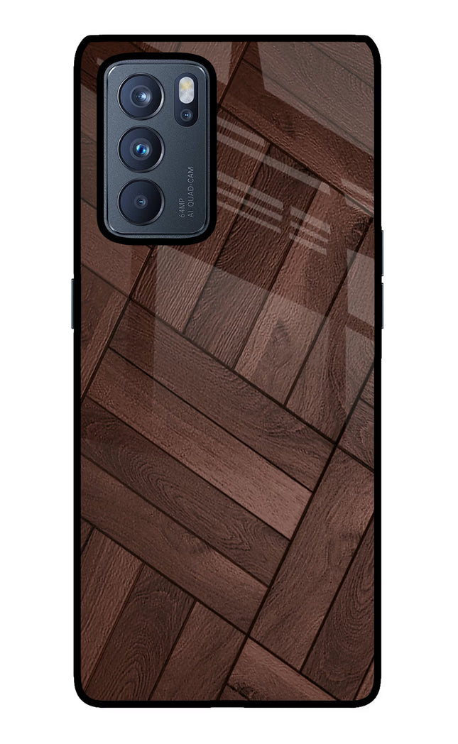 Wooden Texture Design Oppo Reno6 Pro 5G Glass Case