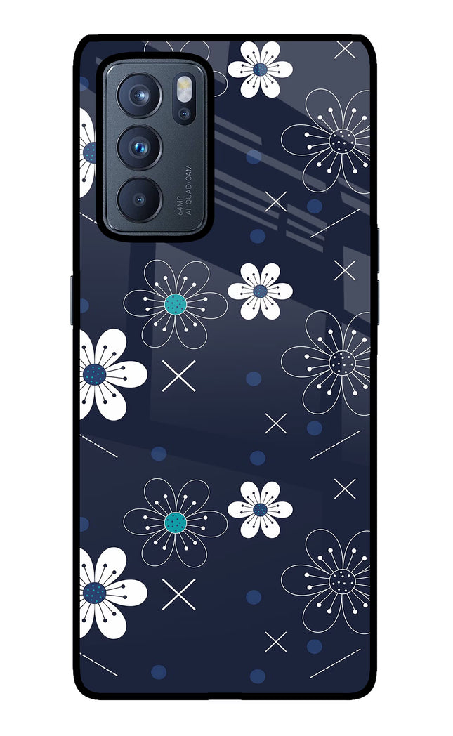 Flowers Oppo Reno6 Pro 5G Glass Case