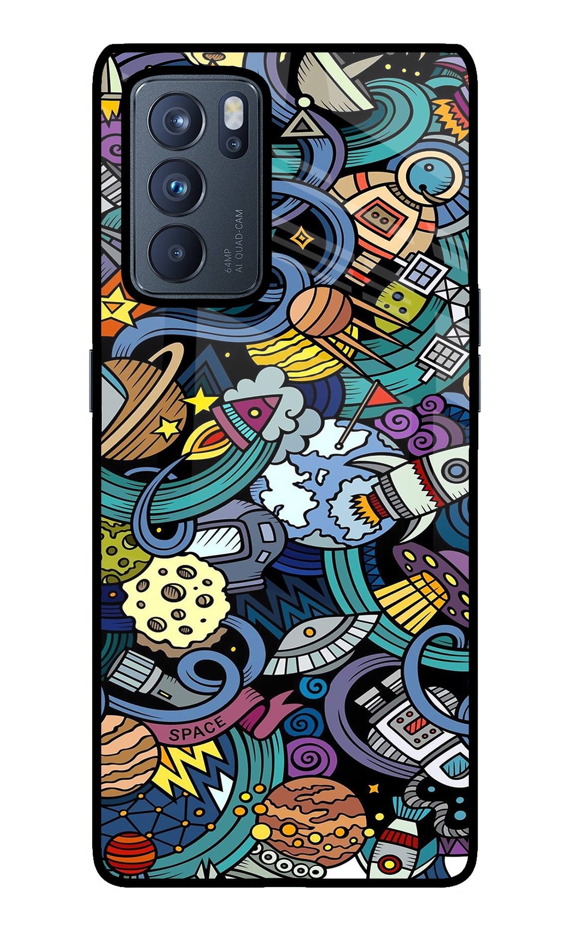 Space Abstract Oppo Reno6 Pro 5G Back Cover