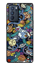 Space Abstract Oppo Reno6 Pro 5G Glass Case