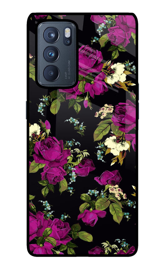 Flowers Oppo Reno6 Pro 5G Glass Case