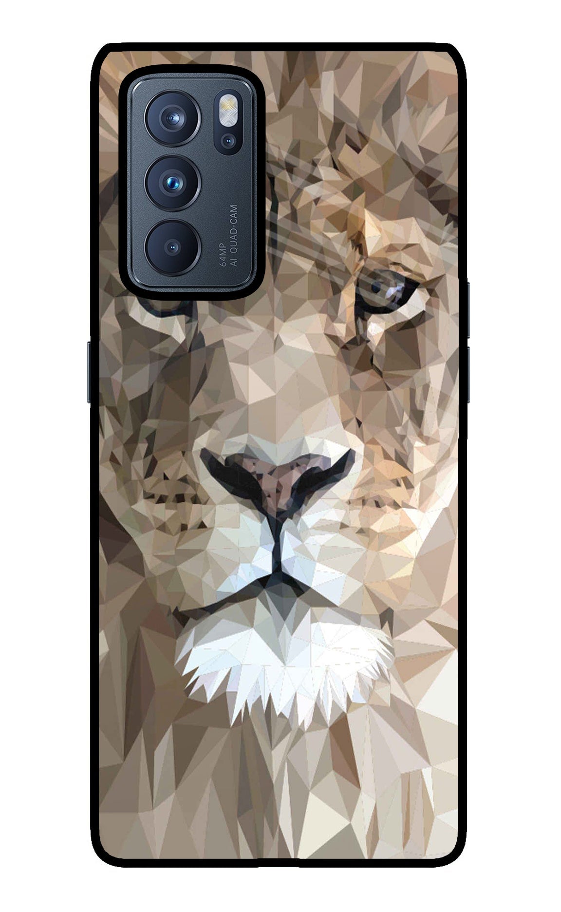 Lion Art Oppo Reno6 Pro 5G Glass Case