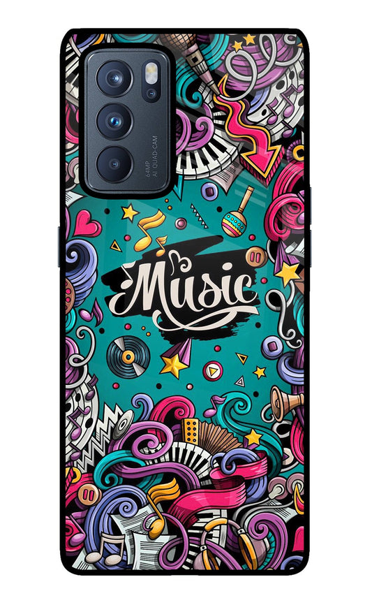 Music Graffiti Oppo Reno6 Pro 5G Glass Case
