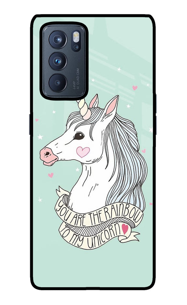 Unicorn Wallpaper Oppo Reno6 Pro 5G Glass Case