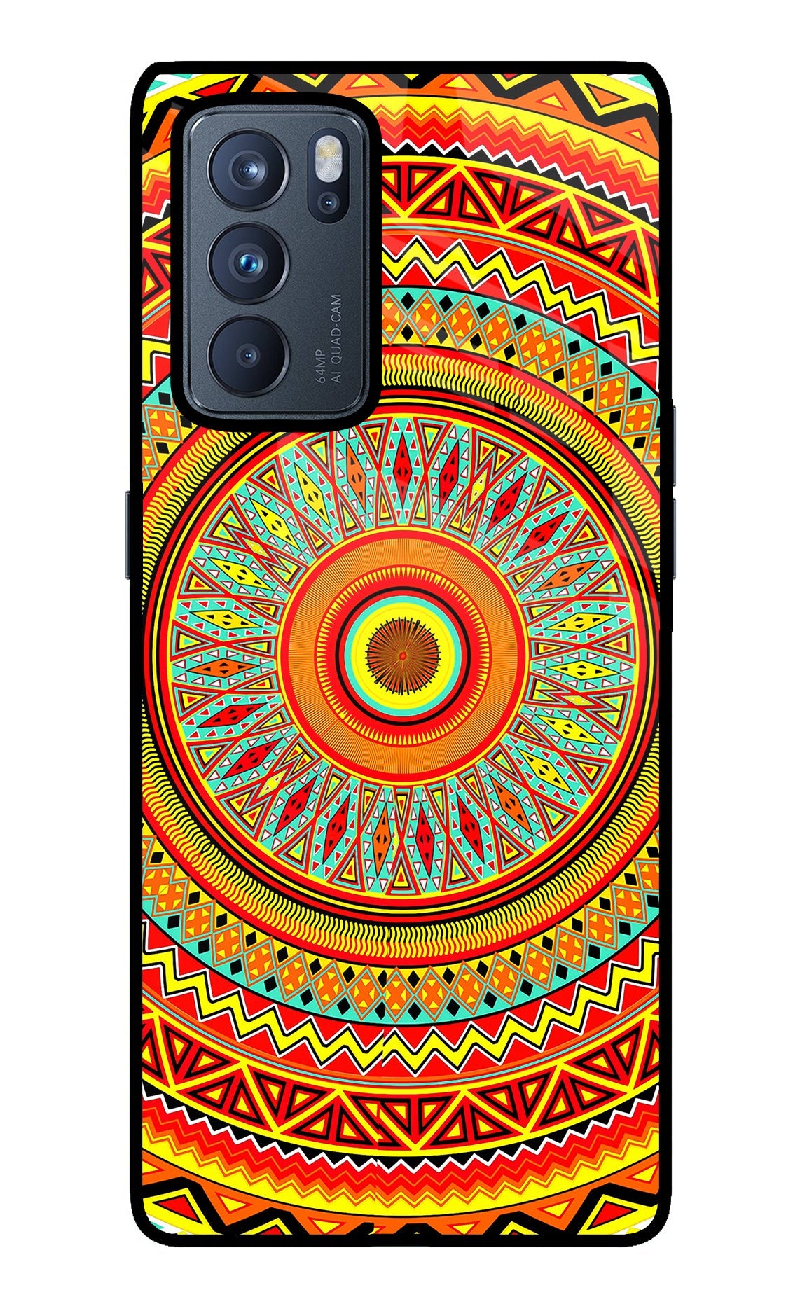 Mandala Pattern Oppo Reno6 Pro 5G Glass Case