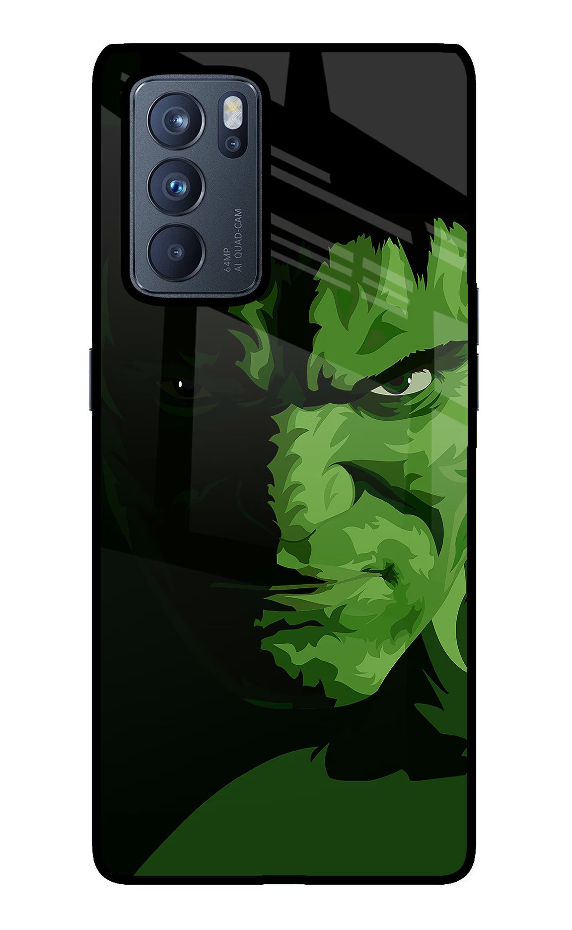 HULK Oppo Reno6 Pro 5G Glass Case Back Cover by Casekaro