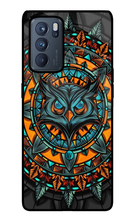 Angry Owl Art Oppo Reno6 Pro 5G Glass Case