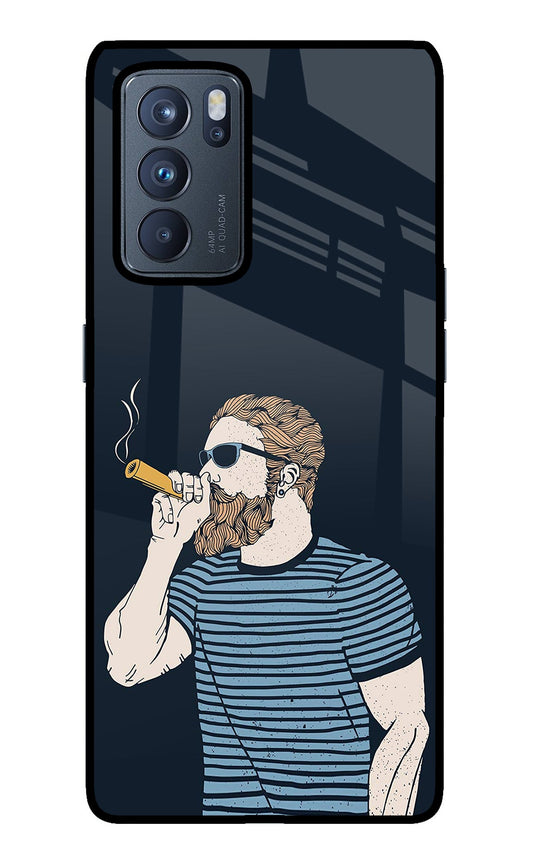Smoking Oppo Reno6 Pro 5G Glass Case