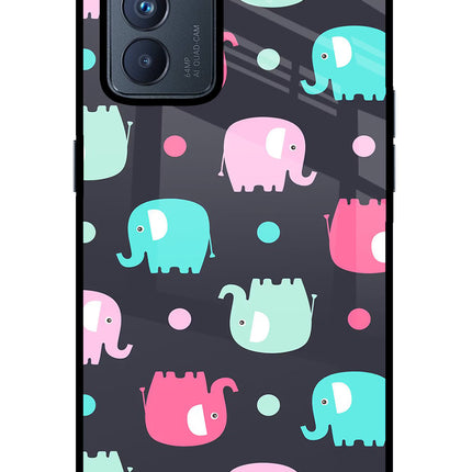 Elephants Oppo Reno6 Pro 5G Glass Case