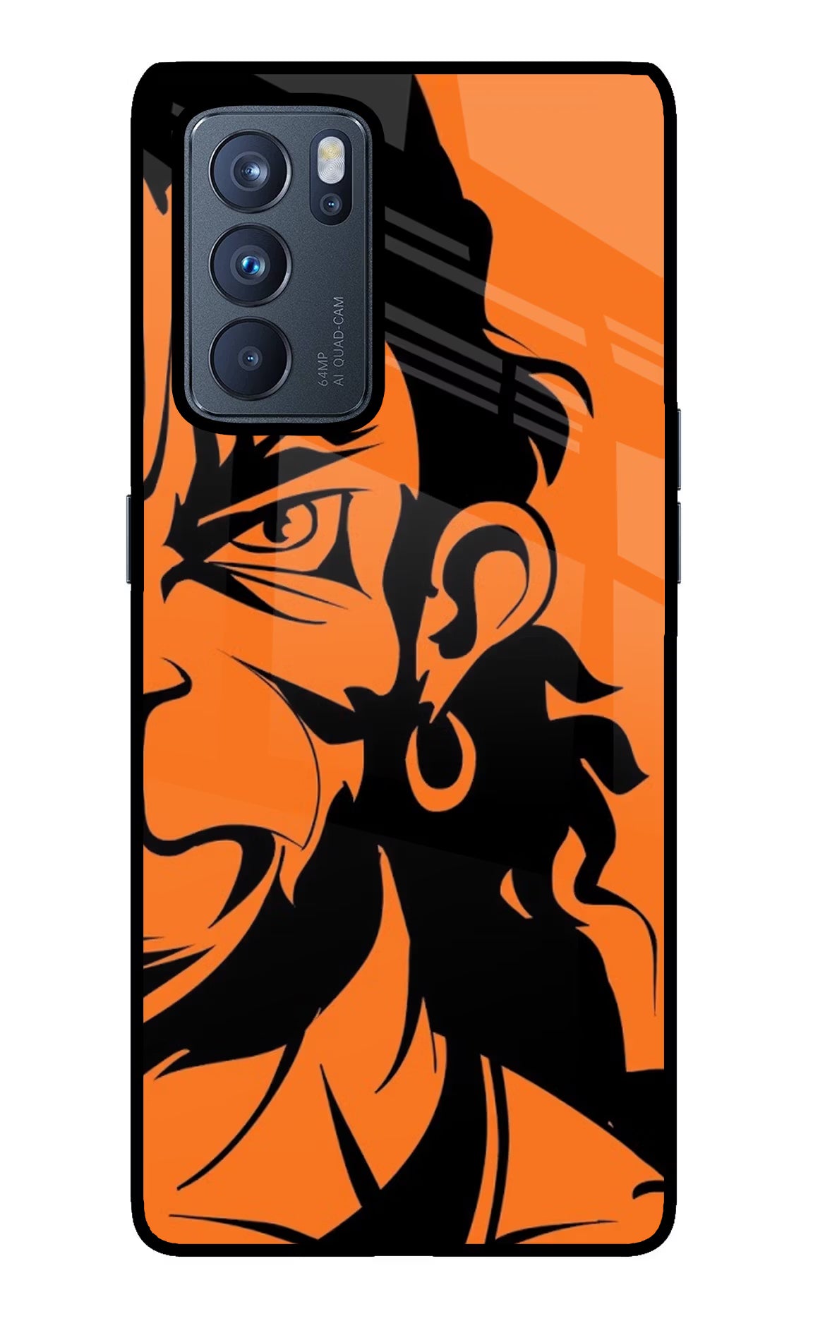Hanuman Oppo Reno6 Pro 5G Glass Case Back Cover by Casekaro