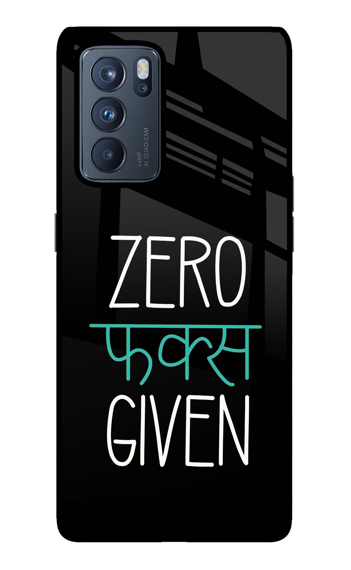 Zero Fucks Given Oppo Reno6 Pro 5G Glass Case