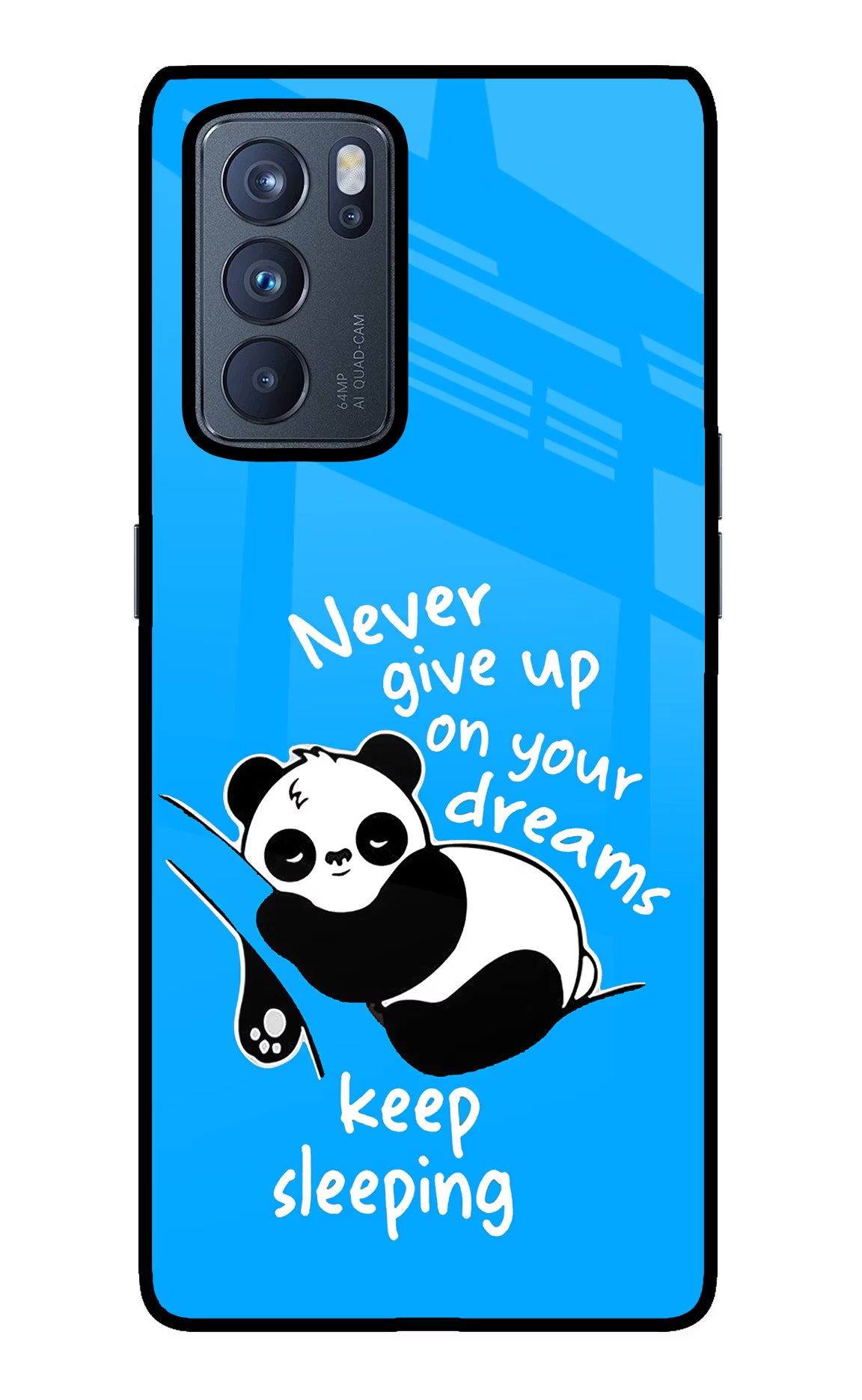 Keep Sleeping Oppo Reno6 Pro 5G Glass Case Back Cover by Casekaro
