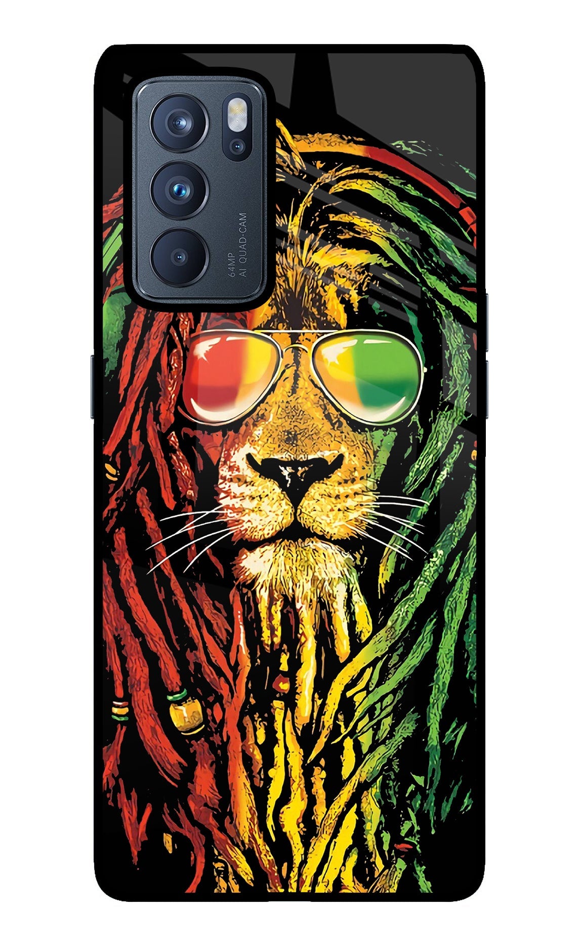 Rasta Lion Oppo Reno6 Pro 5G Glass Case
