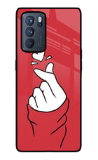 Korean Love Sign Oppo Reno6 Pro 5G Glass Case