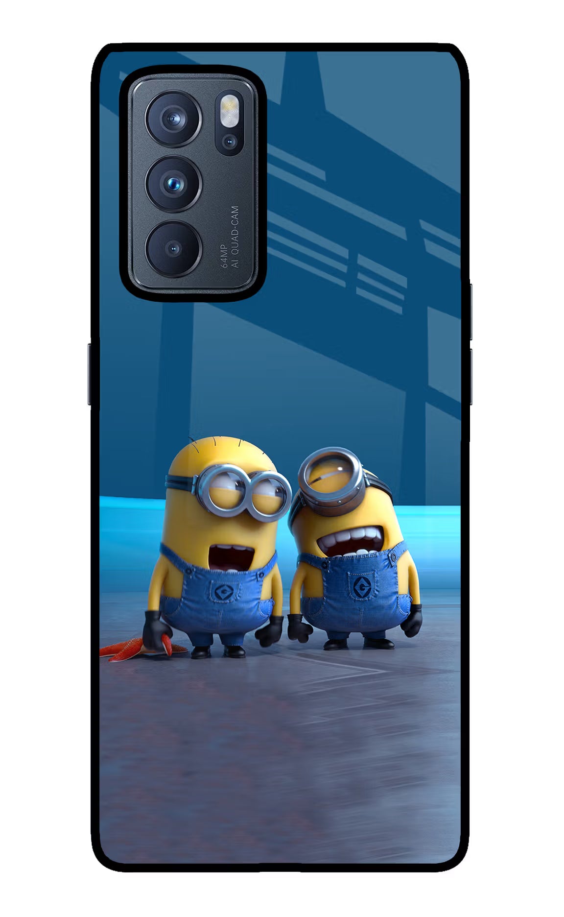 Minion Laughing Oppo Reno6 Pro 5G Glass Case Back Cover by Casekaro