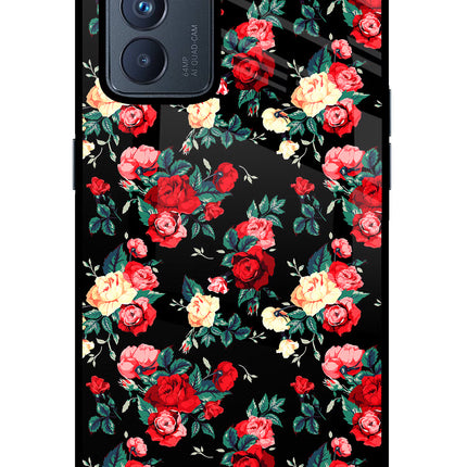 Rose Pattern Oppo Reno6 Pro 5G Glass Case