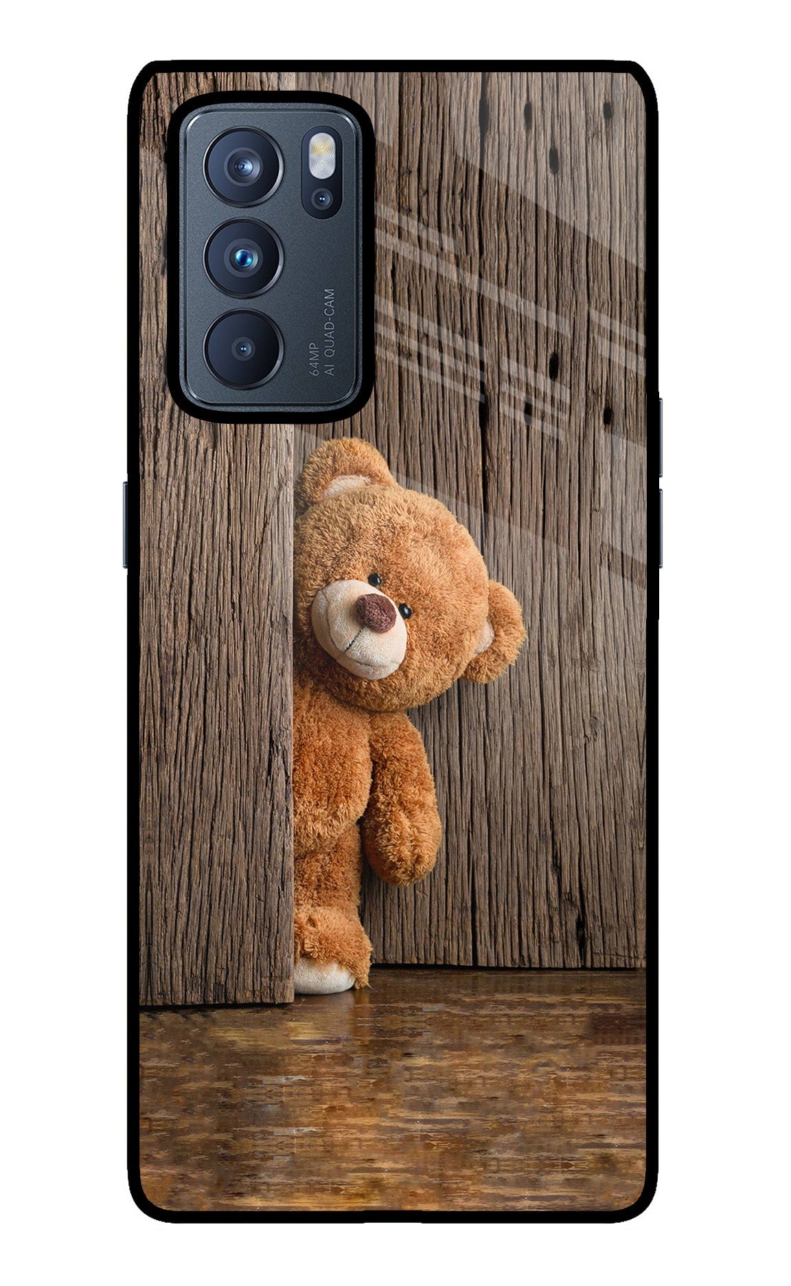 Teddy Wooden Oppo Reno6 Pro 5G Back Cover