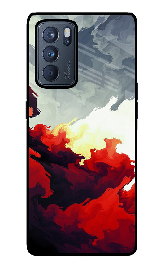 Fire Cloud Oppo Reno6 Pro 5G Glass Case