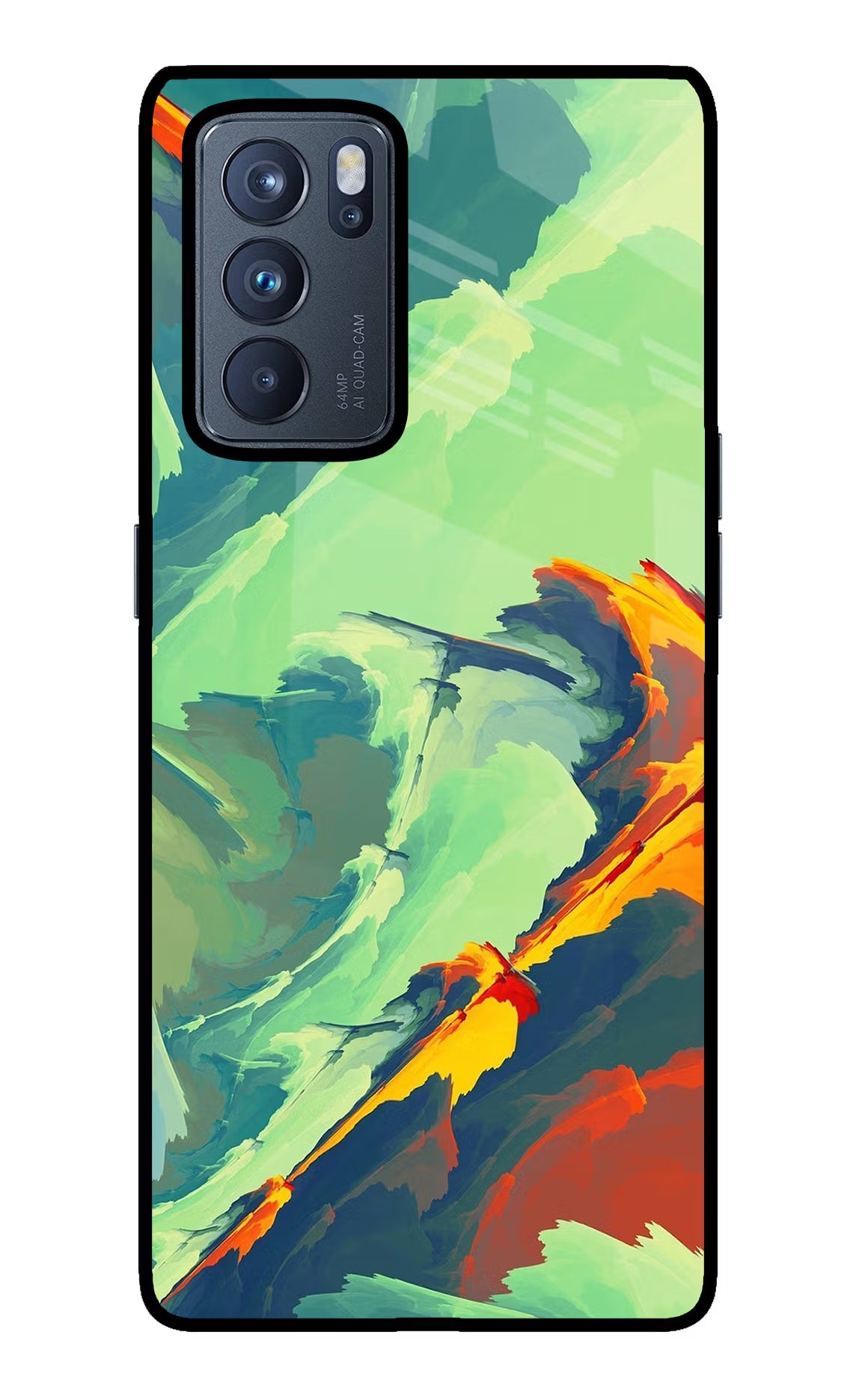 Paint Art Oppo Reno6 Pro 5G Glass Case Back Cover by Casekaro