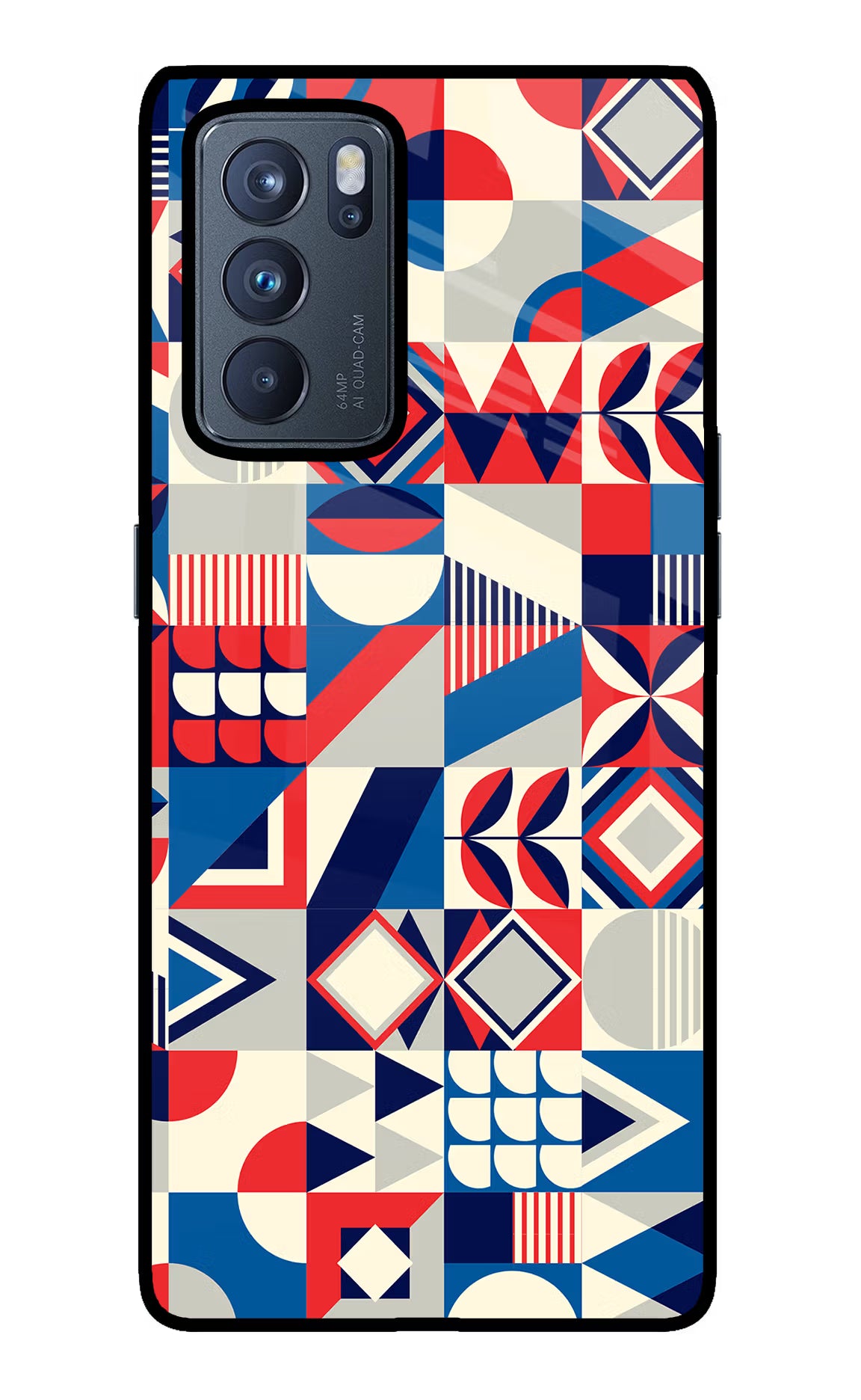 Colorful Pattern Oppo Reno6 Pro 5G Glass Case
