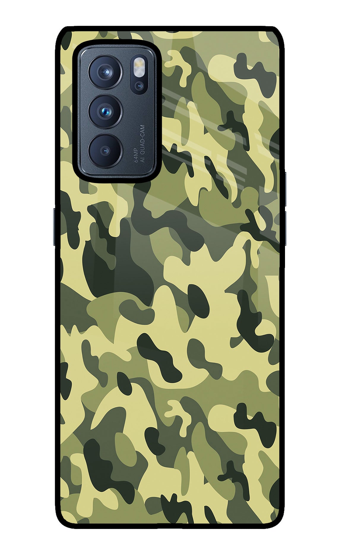 Camouflage Oppo Reno6 Pro 5G Glass Case