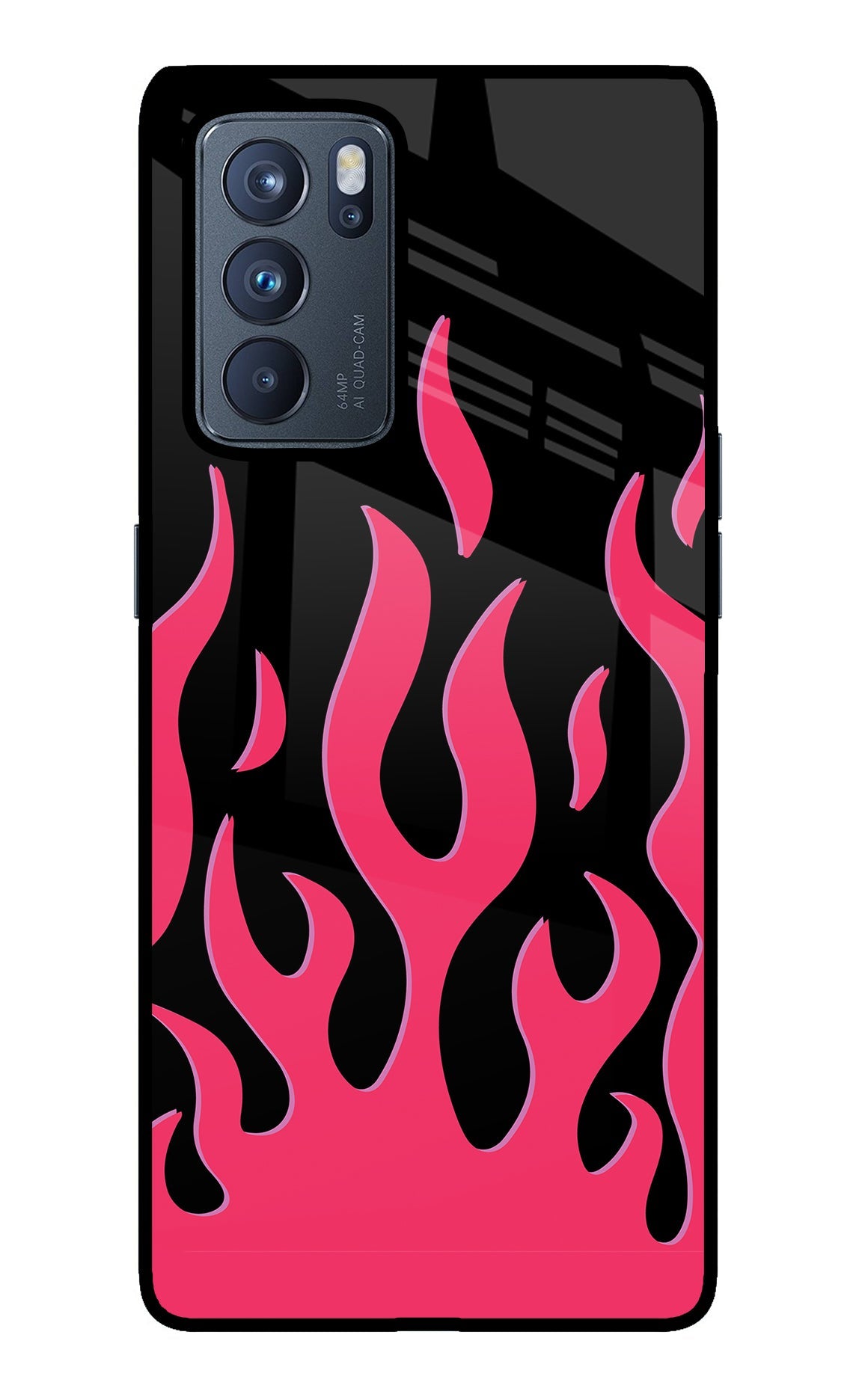 Fire Flames Oppo Reno6 Pro 5G Glass Case