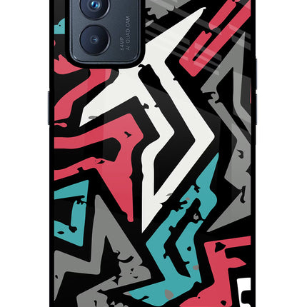 Geometric Graffiti Oppo Reno6 Pro 5G Glass Case
