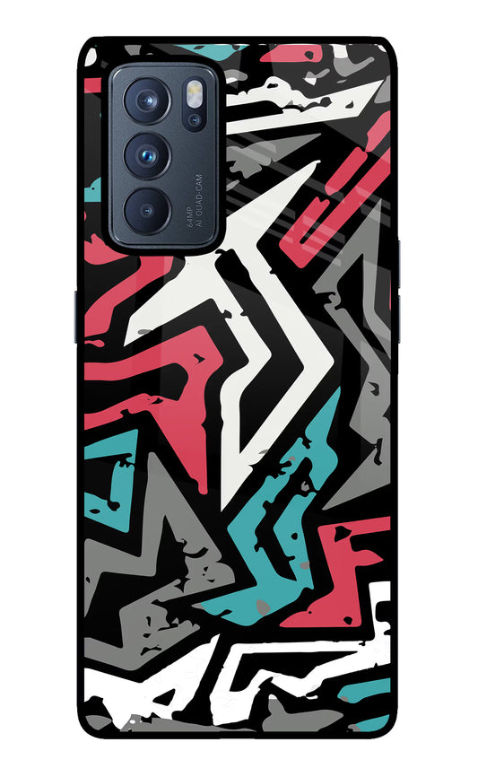 Geometric Graffiti Oppo Reno6 Pro 5G Glass Case