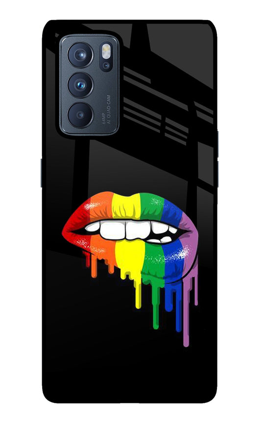 Lips Biting Oppo Reno6 Pro 5G Glass Case