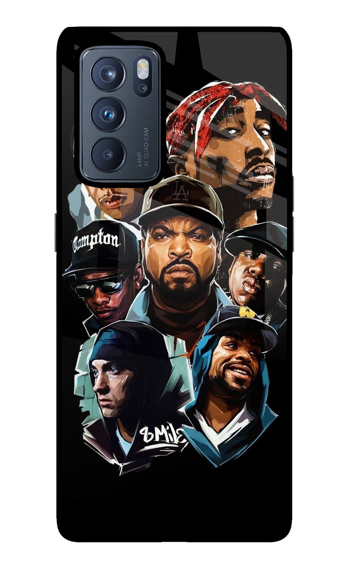 Rappers Oppo Reno6 Pro 5G Glass Case Back Cover by Casekaro