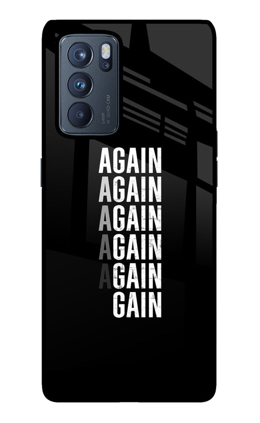 Again Again Gain Oppo Reno6 Pro 5G Glass Case