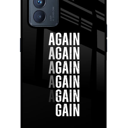 Again Again Gain Oppo Reno6 Pro 5G Glass Case Back Cover by Casekaro