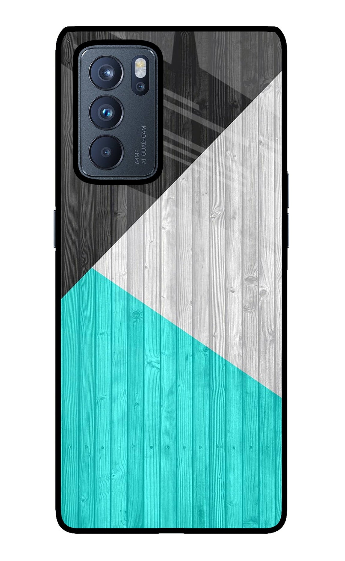 Wooden Abstract Oppo Reno6 Pro 5G Glass Case