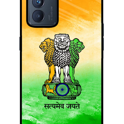 Satyamev Jayate Flag Oppo Reno6 Pro 5G Glass Case Back Cover by Casekaro