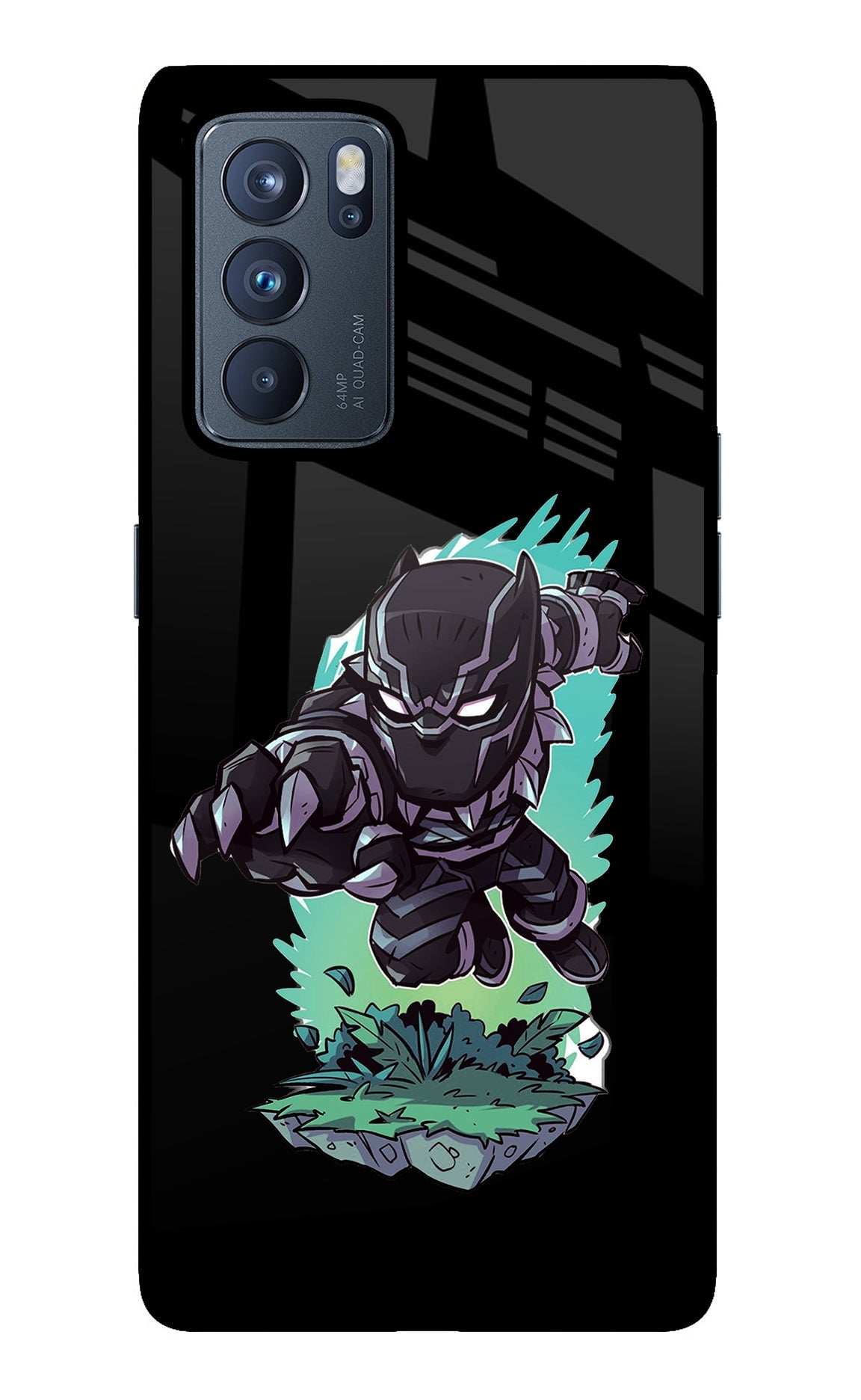 Black Panther Oppo Reno6 Pro 5G Glass Case