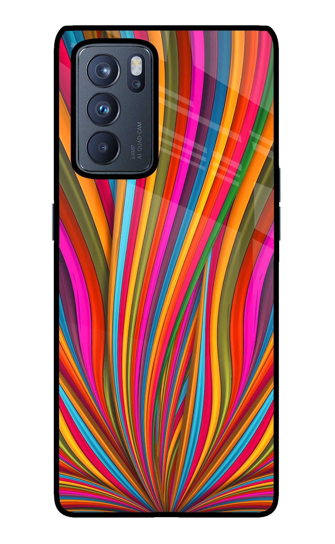 Trippy Wavy Oppo Reno6 Pro 5G Back Cover