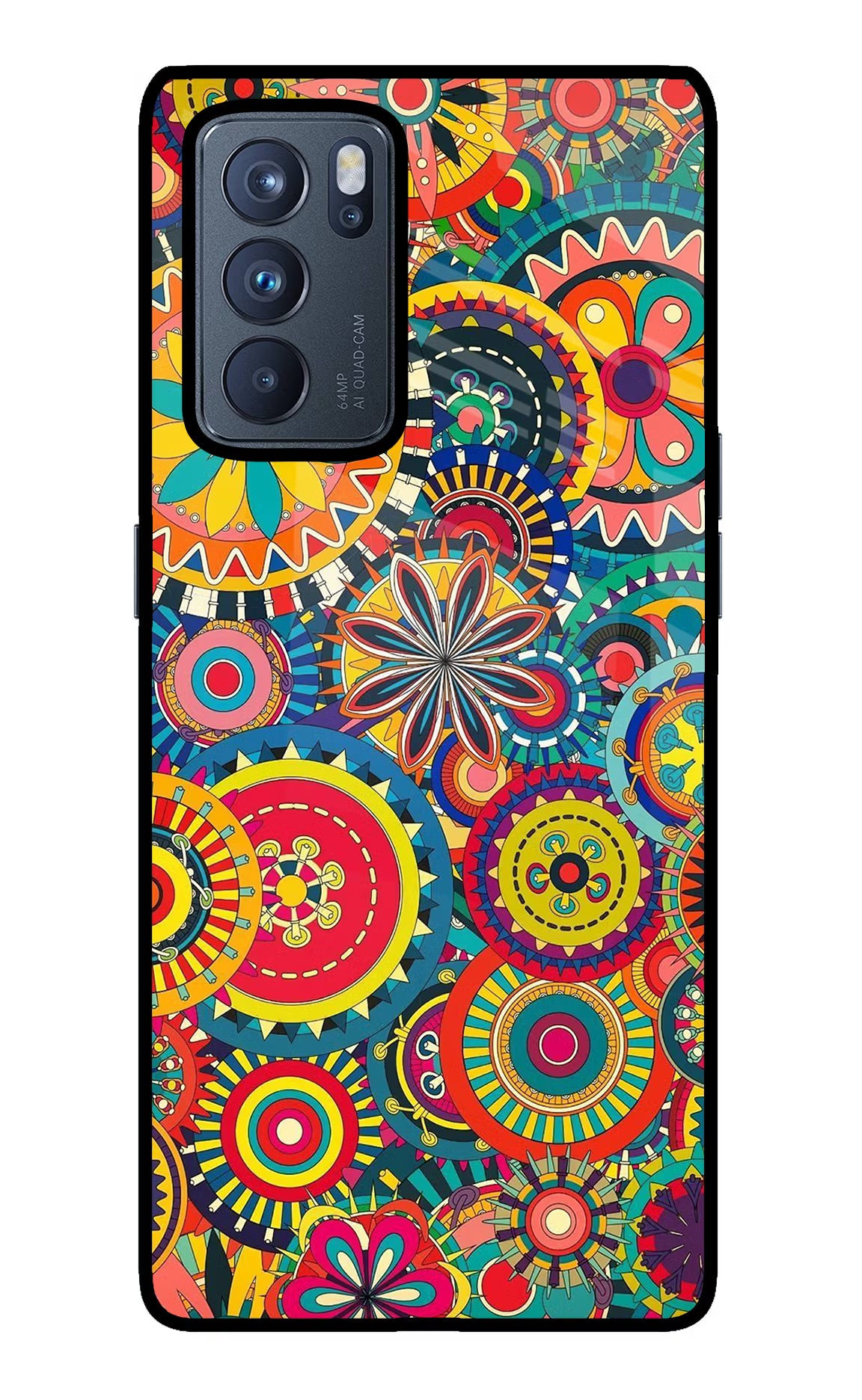 Gol Gol Art Oppo Reno6 Pro 5G Glass Case Back Cover by Casekaro