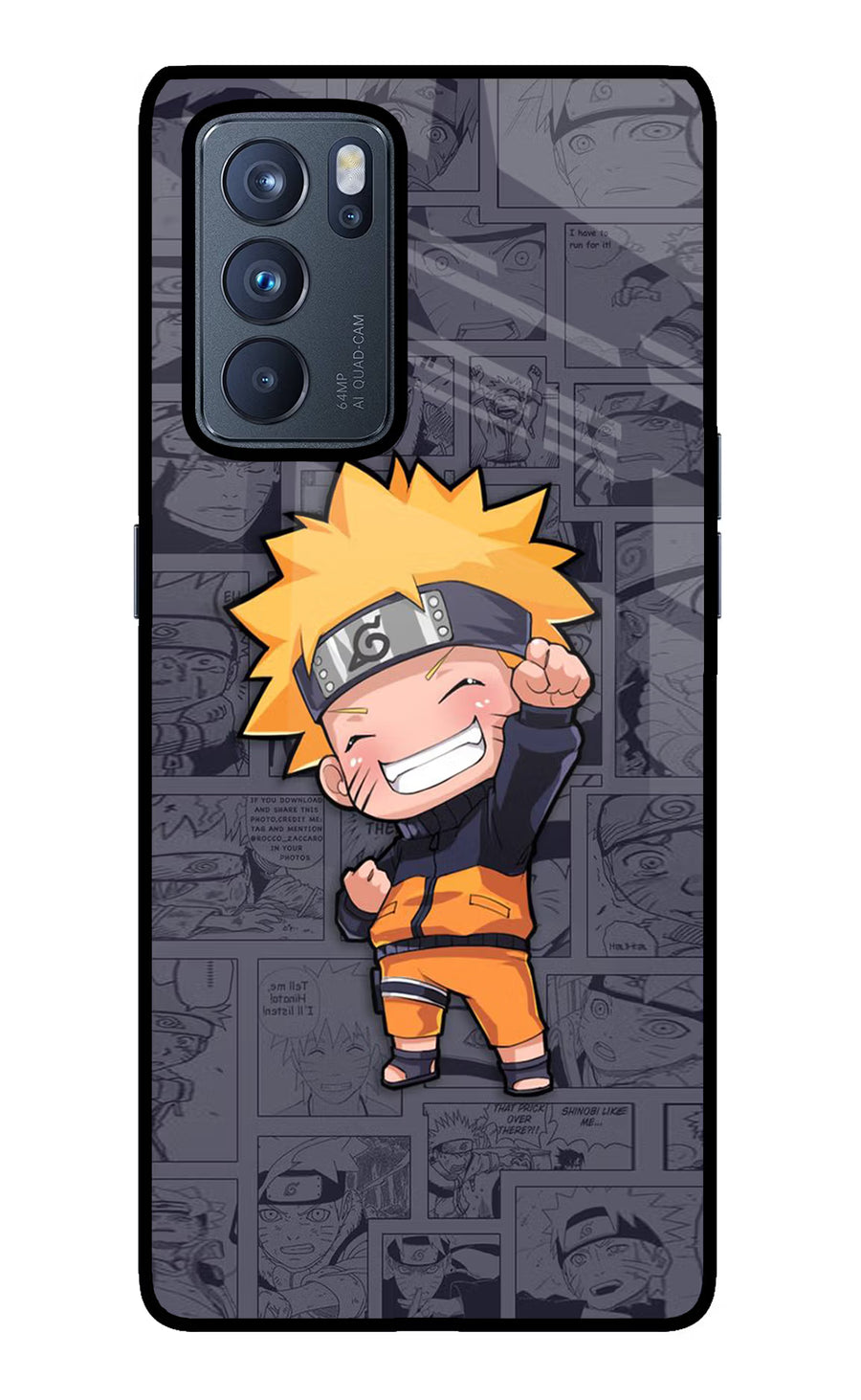 Chota Naruto Oppo Reno6 Pro 5G Back Cover, Glass case