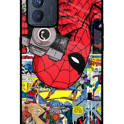 Spider Man Oppo Reno6 Pro 5G Glass Case Back Cover by Casekaro