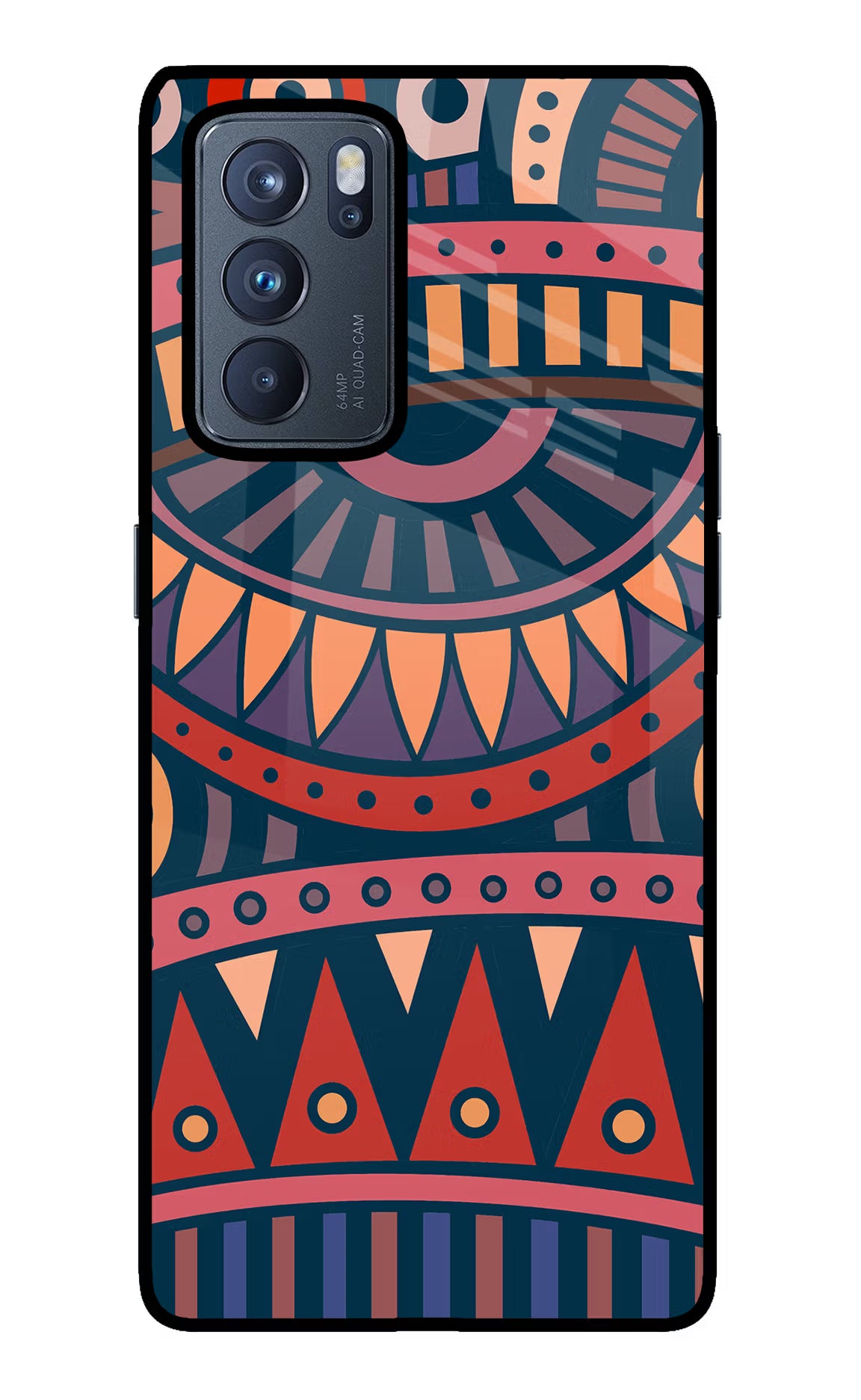 African Culture Design Oppo Reno6 Pro 5G Glass Case