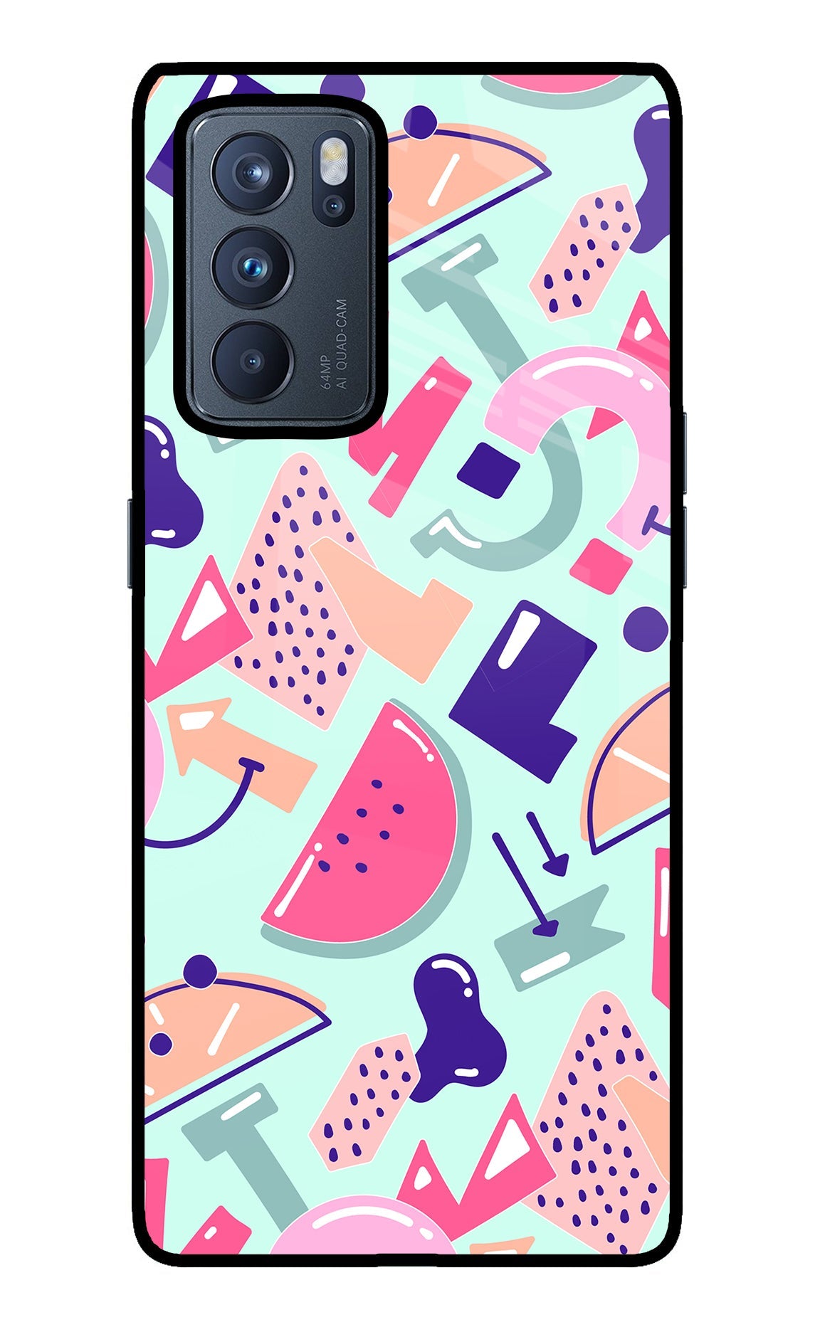 Doodle Pattern Oppo Reno6 Pro 5G Back Cover