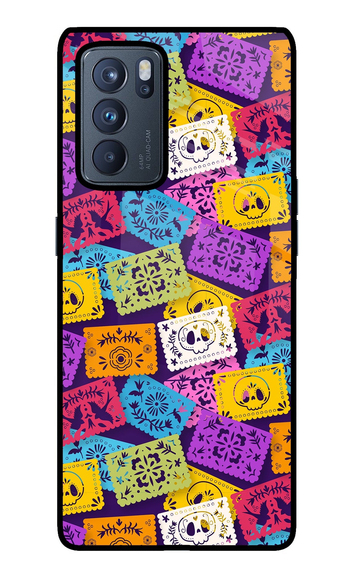 Mexican Pattern Oppo Reno6 Pro 5G Glass Case