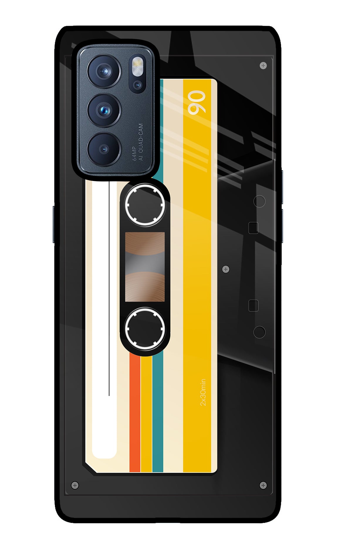 Tape Cassette Oppo Reno6 Pro 5G Glass Case