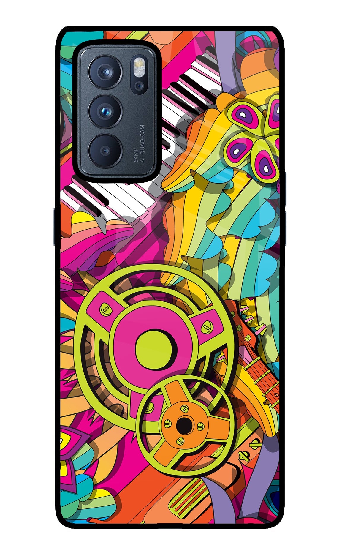 Music Doodle Oppo Reno6 Pro 5G Back Cover