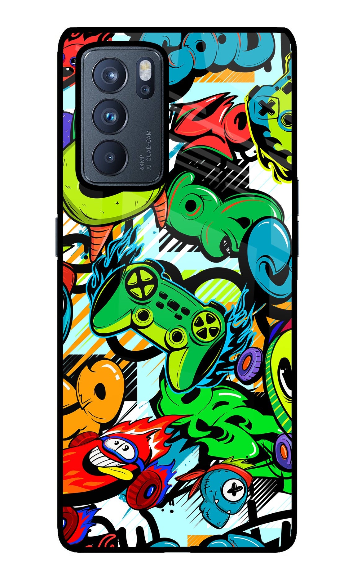 Game Doodle Oppo Reno6 Pro 5G Back Cover