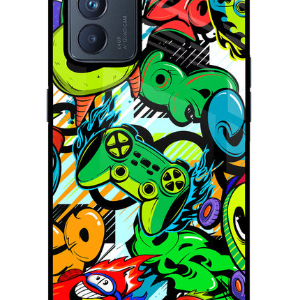 Game Doodle Oppo Reno6 Pro 5G Glass Case