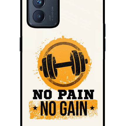 No Pain No Gain Oppo Reno6 Pro 5G Glass Case Back Cover by Casekaro