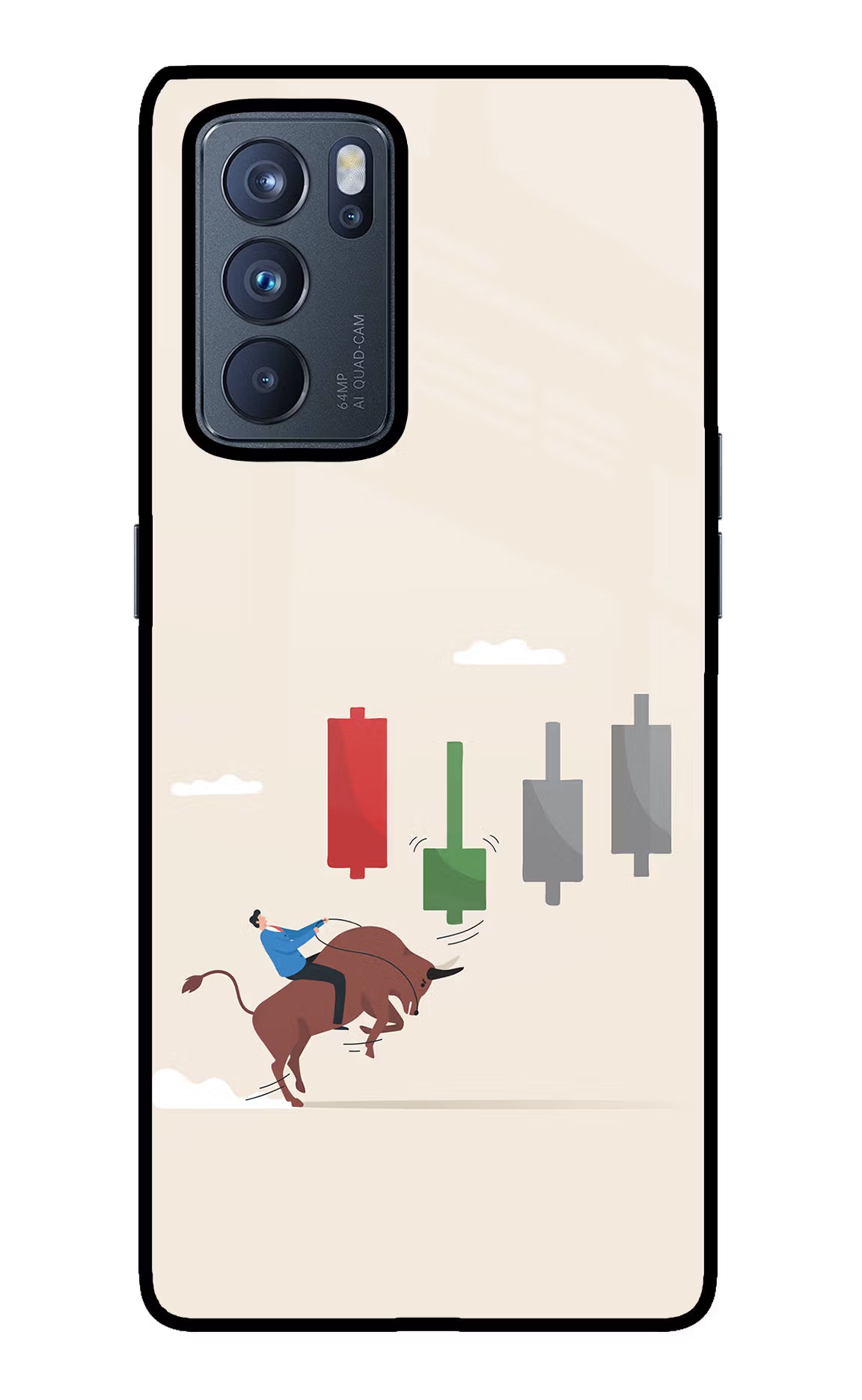 Bull Trading Momentum Oppo Reno6 Pro 5G Glass Case