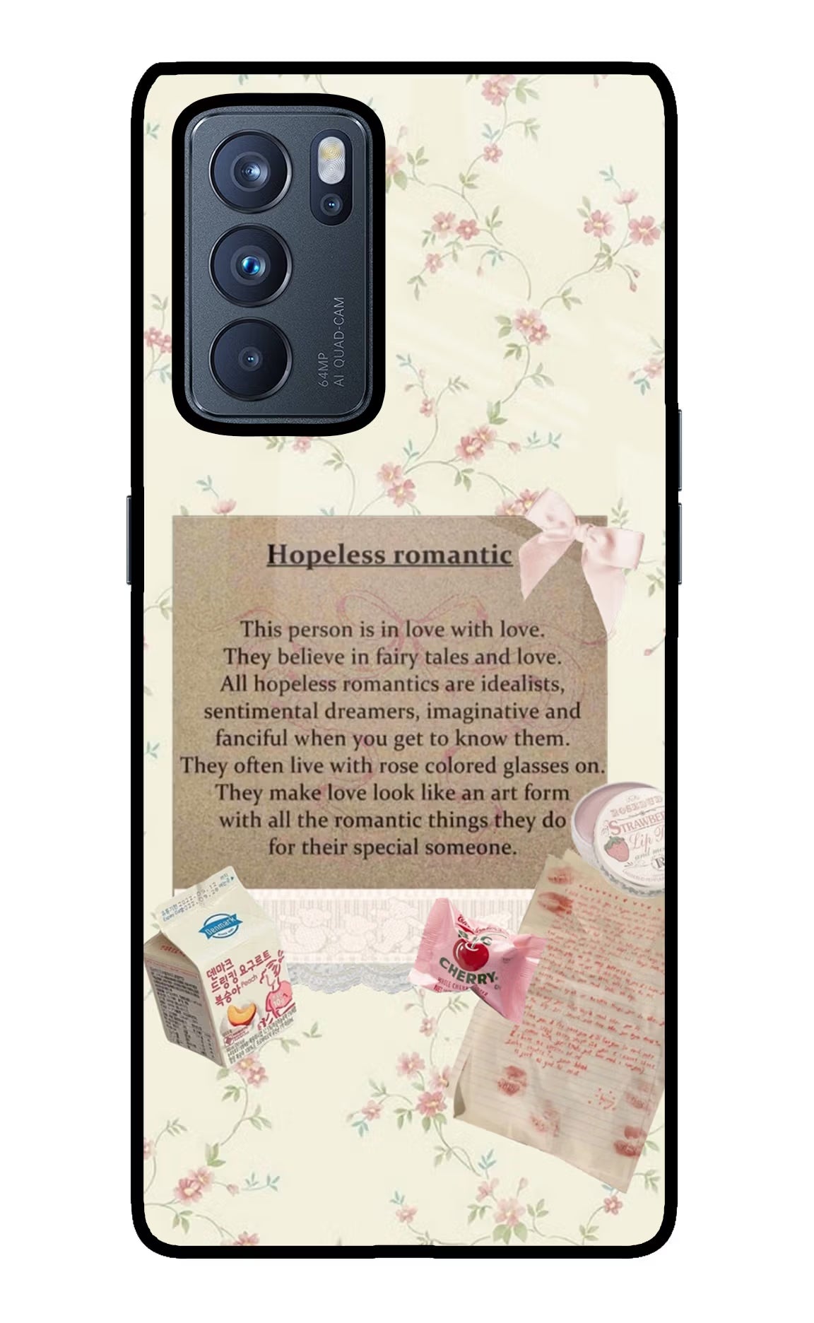 Hopeless Romantic Oppo Reno6 Pro 5G Glass Case Back Cover by Casekaro