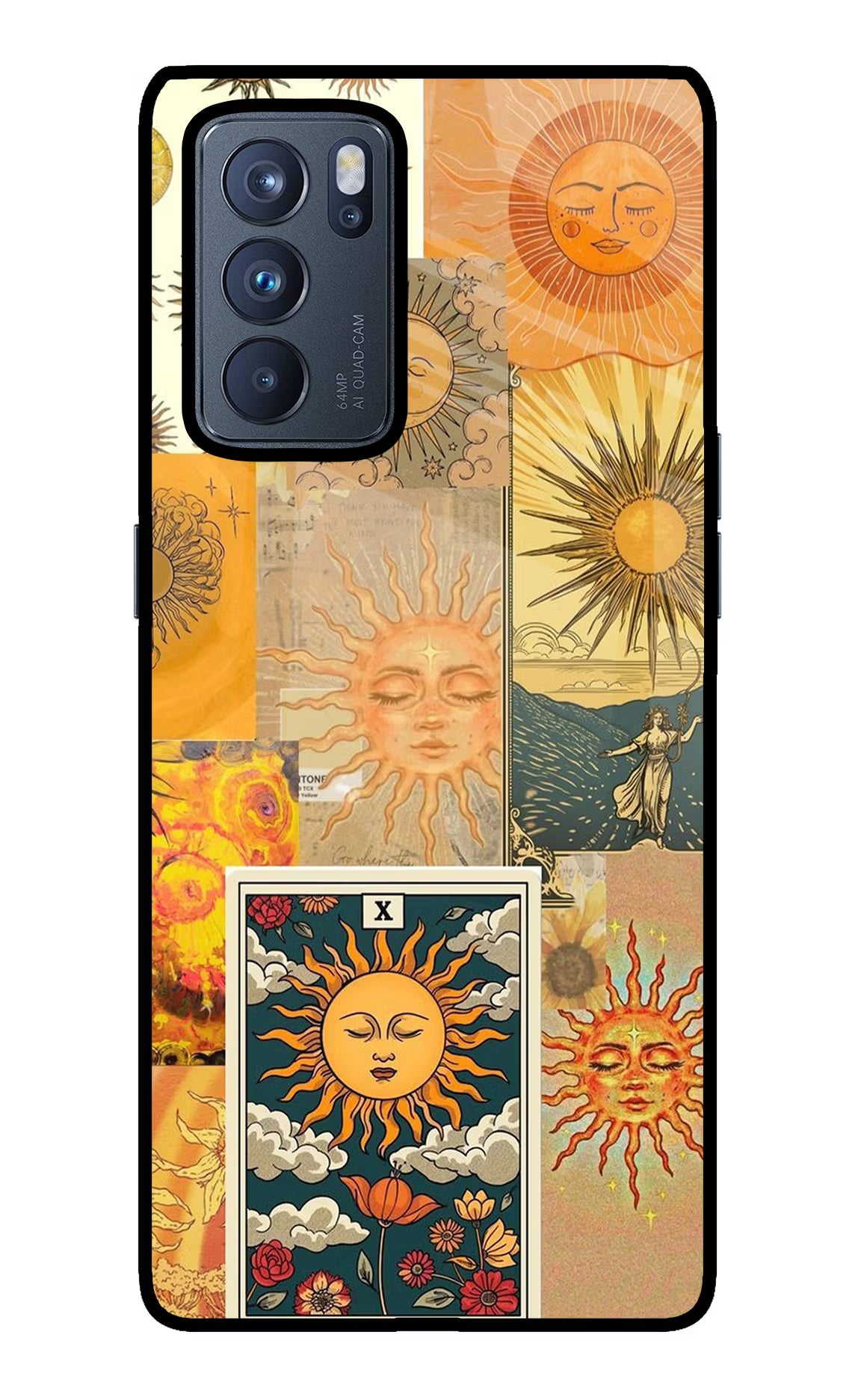 Sun Oppo Reno6 Pro 5G Glass Case Back Cover by Casekaro